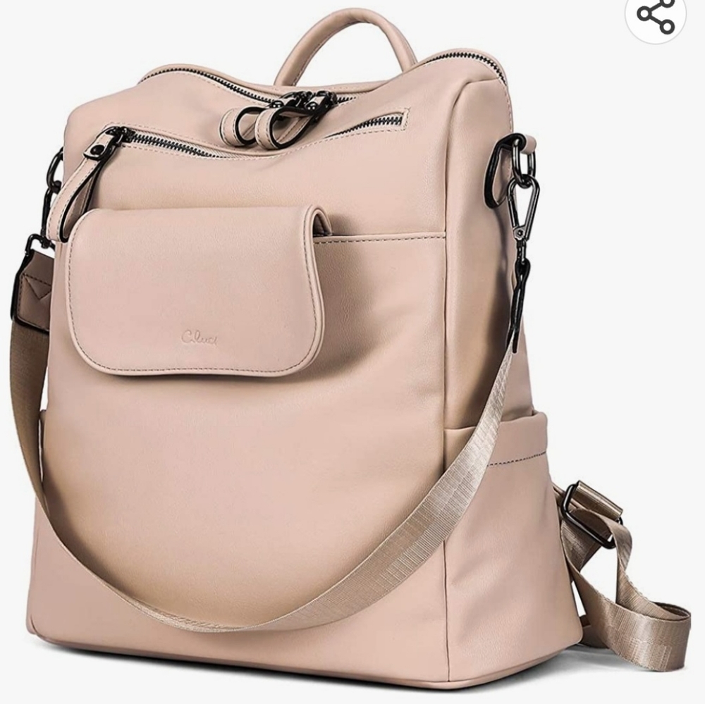 Cluci Convertible Backpack Purse, Shoulder Bag, NWOT, Blush Pink